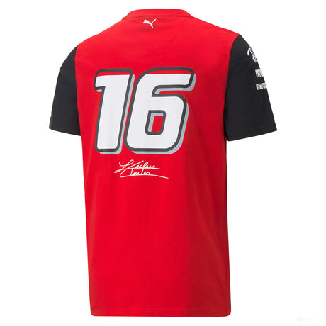 Puma Ferrari Charles Leclerc T-shirt, Red, 2022