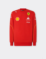 Ferrari sweatshirt, Puma, team, crew neck, red, 2024