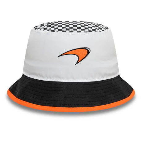 McLaren Checkered Tapered Bucket Hat, White 🔥