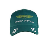 Aston Martin Aramco Cognizant F1 Official Lance Stroll Cap - Green, kids,2023