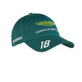 Aston Martin Aramco Cognizant F1 Official Lance Stroll Cap - Green, kids,2023