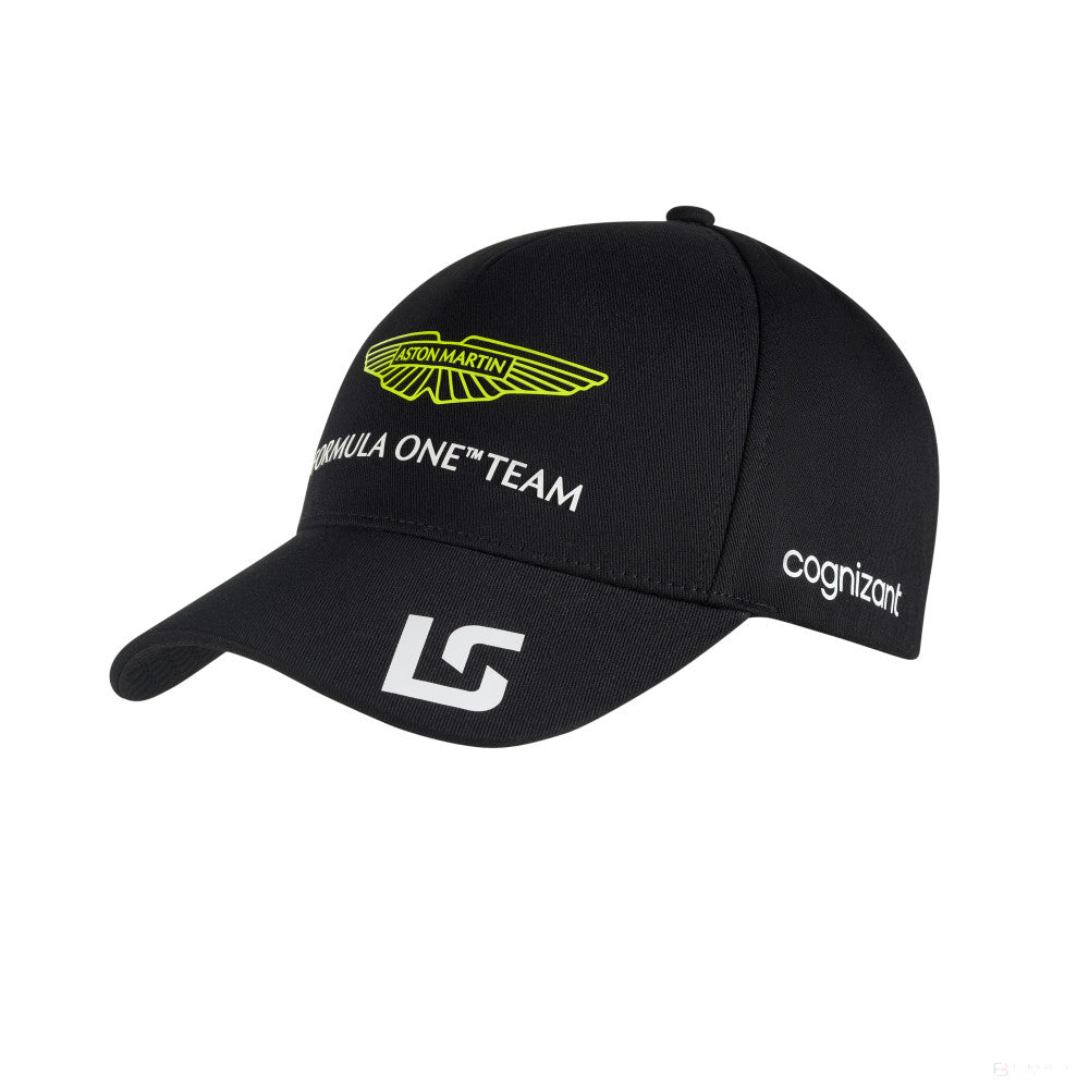 Aston Martin Aramco Cognizant F1 Offiical Lance Stroll Cap - Black, 2023 - FansBRANDS®