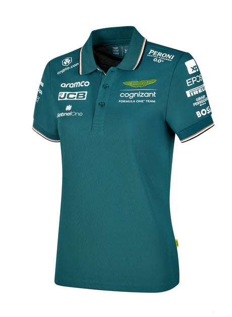 Aston Martin Aramco Cognizant F1 Official Team Polo - Female, 2023 - FansBRANDS®