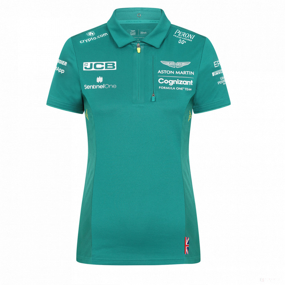 Aston Martin Womens Team Polo, Green, 2022