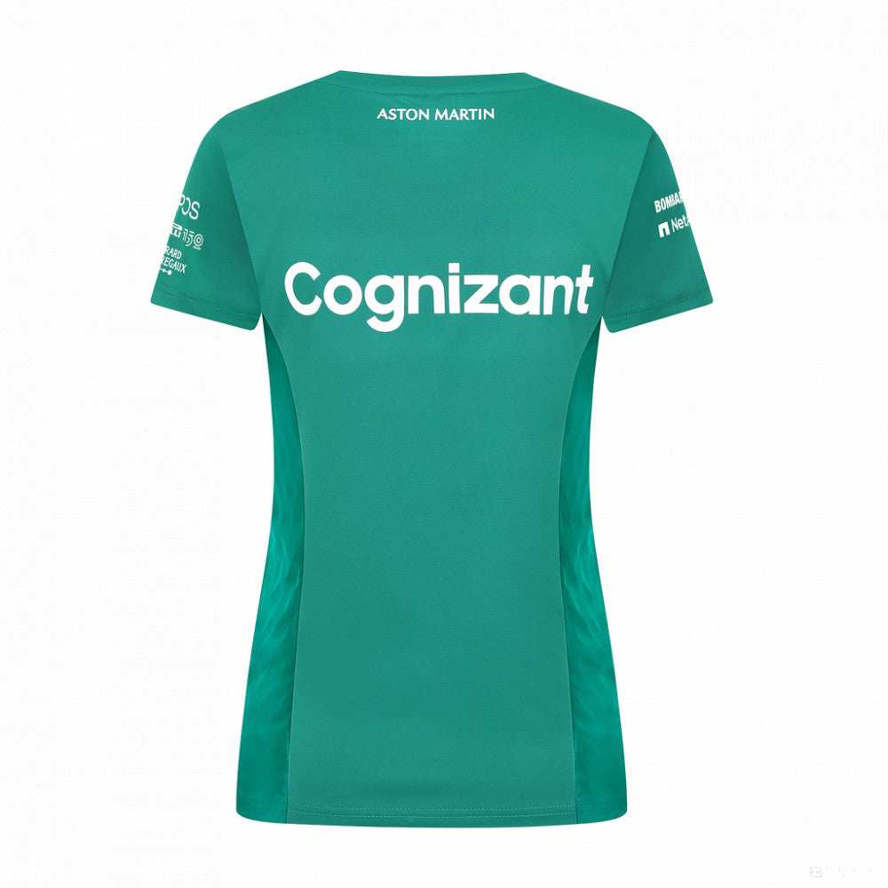 Aston Martin Womens Team T-Shirt, Green, 2022 - FansBRANDS®