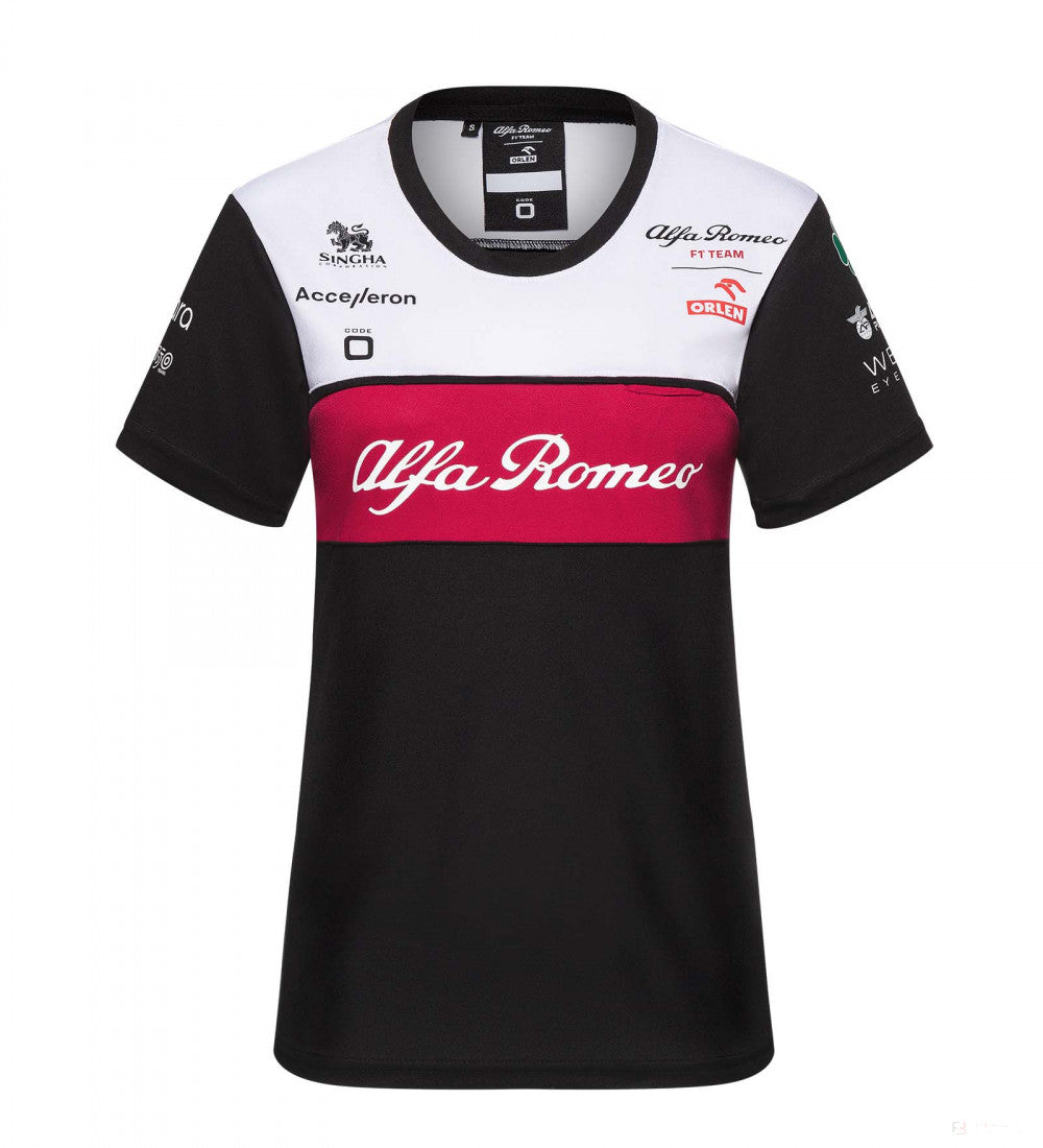Alfa Romeo Womens Team T-Shirt, Black, 2022 - FansBRANDS®