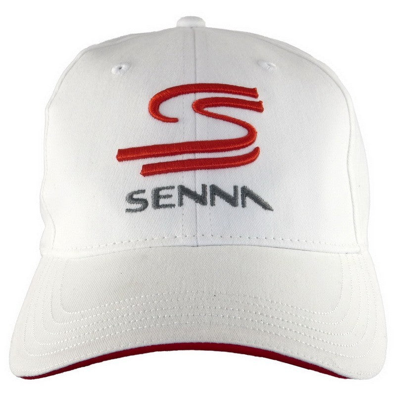 Ayrton Senna Baseball Cap, Double S, Adult, White, 2015