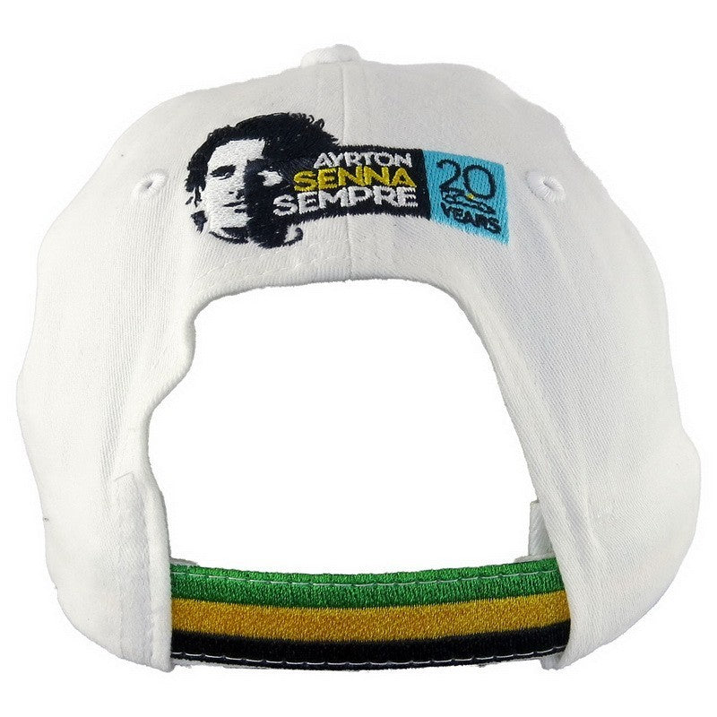 Ayrton Senna Baseball Cap, Double S, Adult, White, 2015