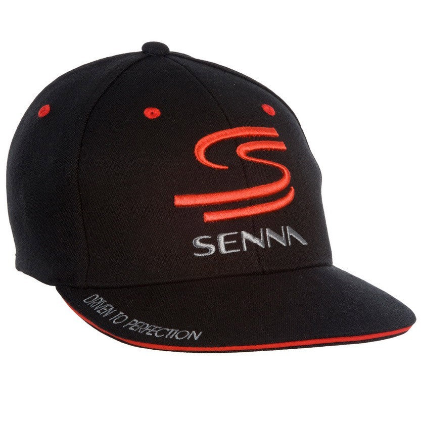 Ayrton Senna Flatbrim Cap, Adult, Black, 2015 - FansBRANDS®
