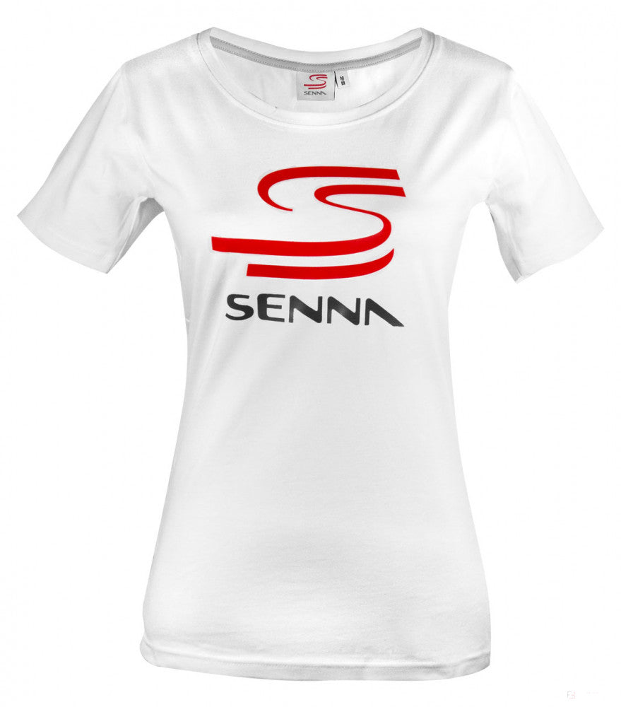 Ayrton Senna Womens T-shirt, Ayrton Senna, White, 2020 - FansBRANDS®