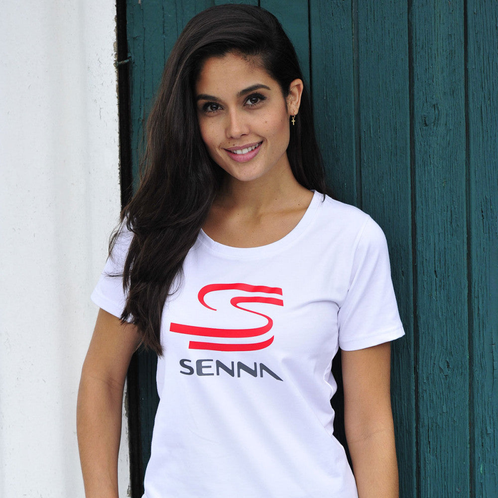 Ayrton Senna Womens T-shirt, Ayrton Senna, White, 2020 - FansBRANDS®