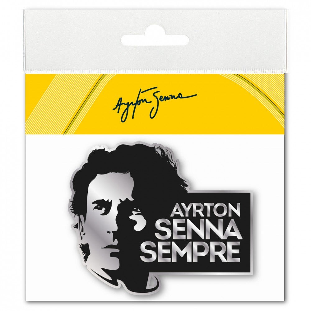 Ayrton Senna Sticker, Sempre 3D, Black, 2015