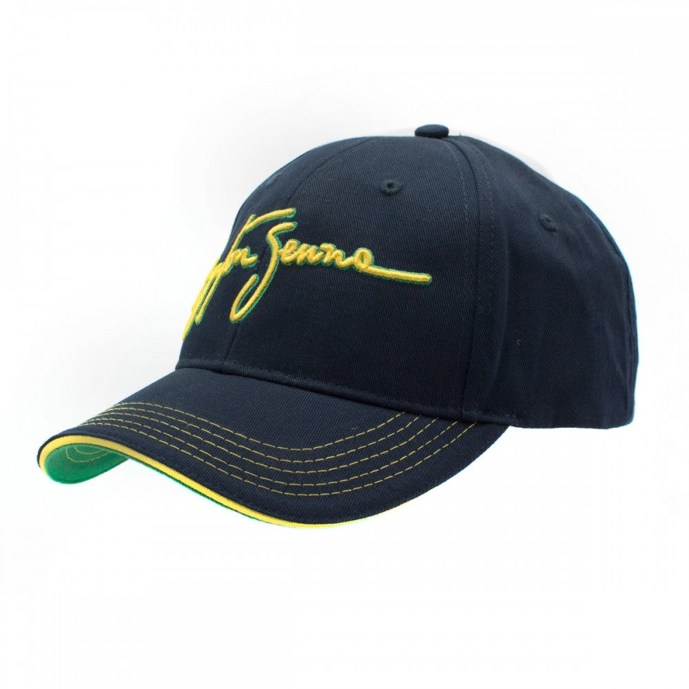 Ayrton Senna Baseball Cap, Signature, Adult, Blue, 2016