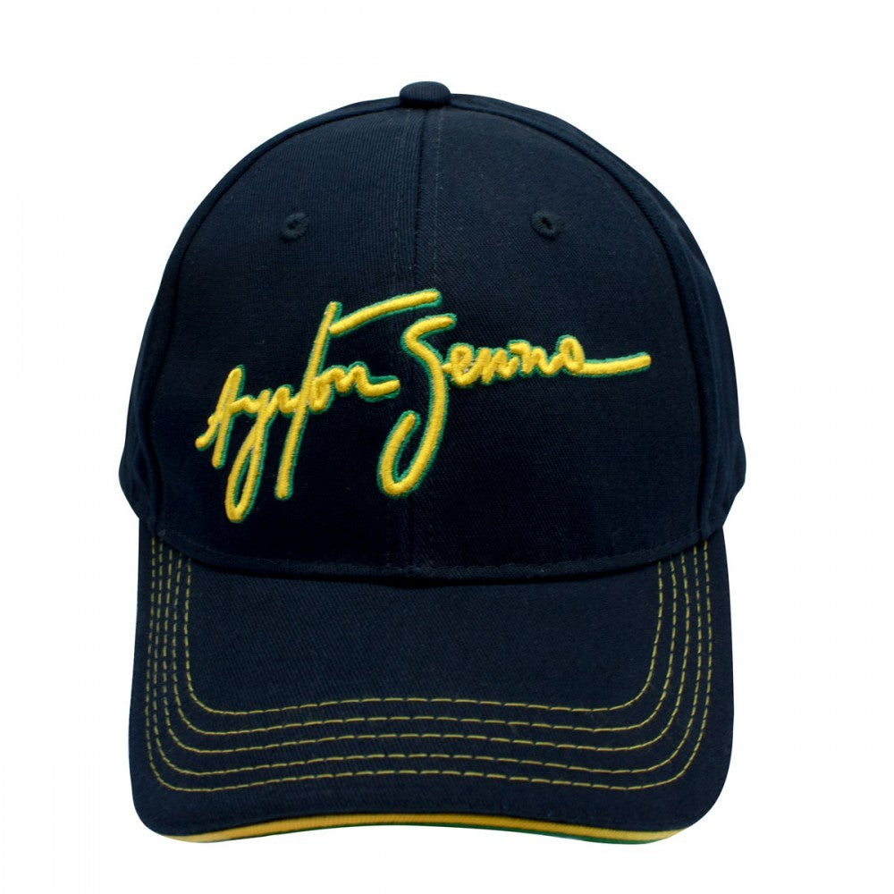 Ayrton Senna Baseball Cap, Signature, Adult, Blue, 2016