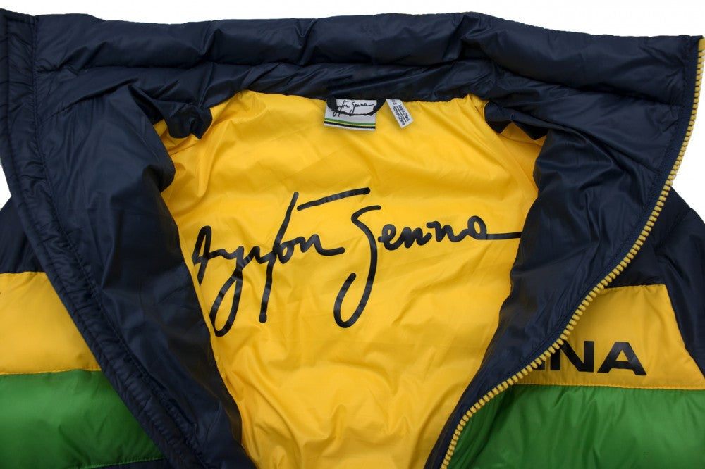 Ayrton Senna Jacket, Padded Track, Blue, 2018