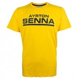 Ayrton Senna T-shirt, Signaure, Yellow, 2018