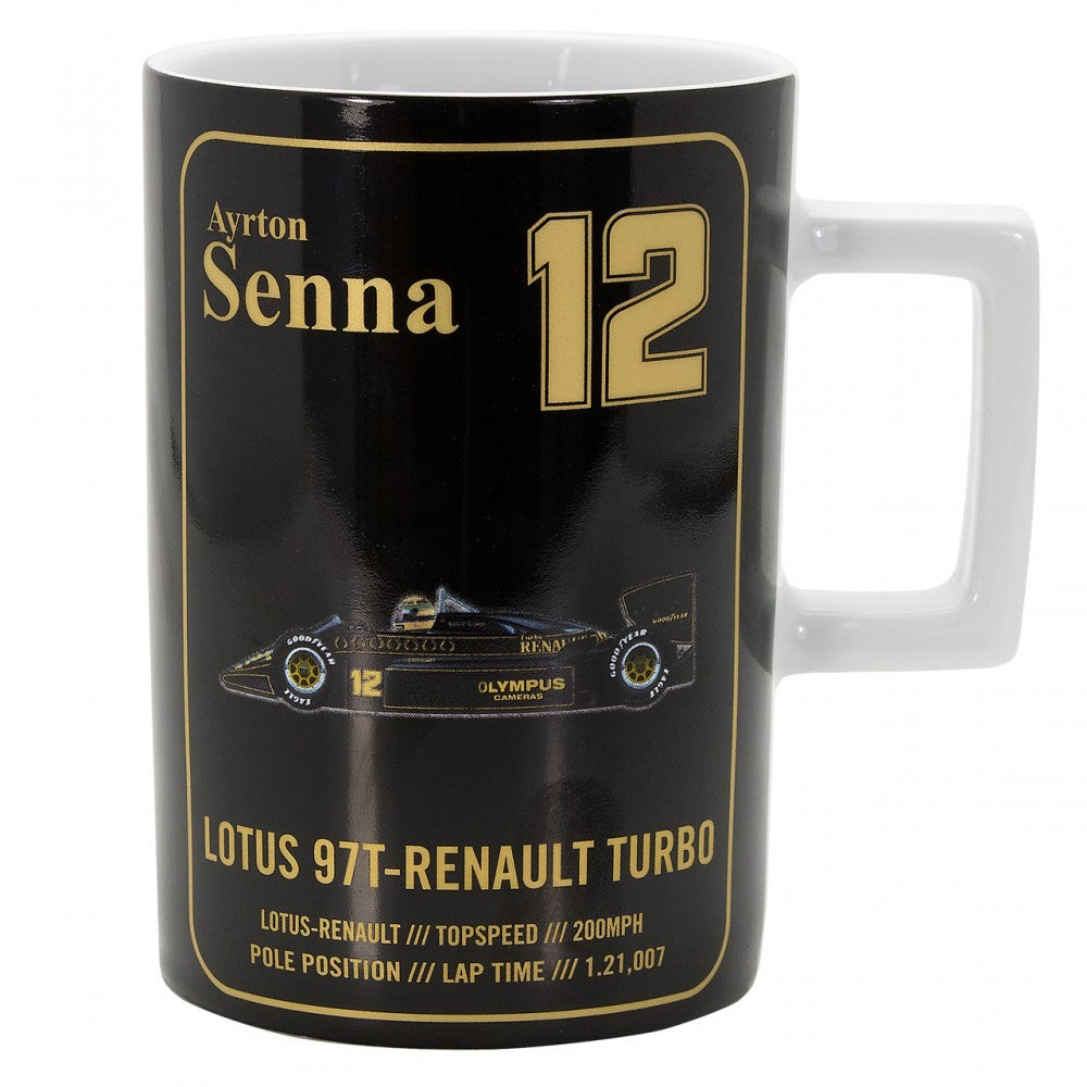 Ayrton Senna Mug, Team Lotus, 300 ml, Black, 2017