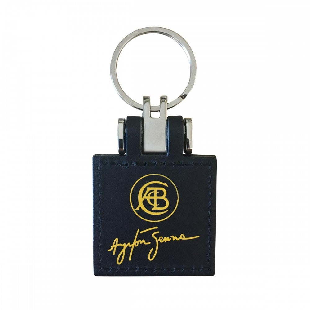 Ayrton Senna Keychain, Lotus Leather, Black, 2017