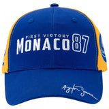 Ayrton Senna Baseball Cap, Monaco 1st Victory, Adult, Blue, 2017