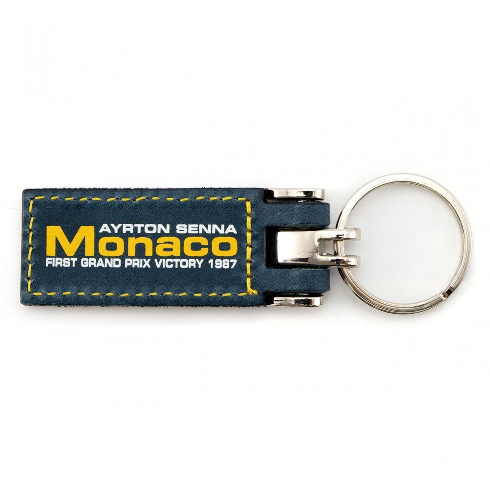 Ayrton Senna Keychain, Monaco 1987, Blue, 2017 - FansBRANDS®