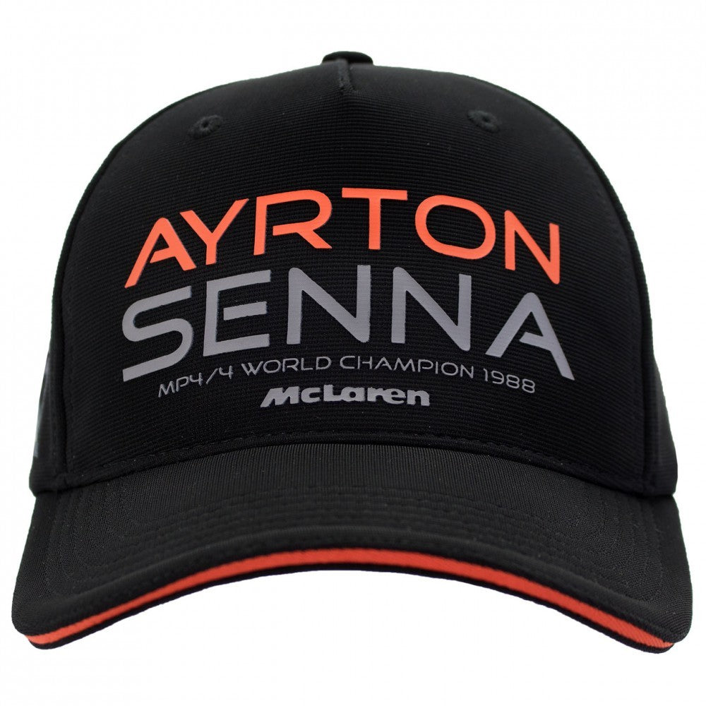 Ayrton Senna Baseball Cap, McLaren, Adult, Orange, 2017