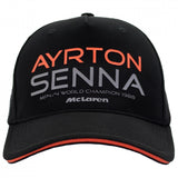 Ayrton Senna Baseball Cap, McLaren, Adult, Orange, 2017