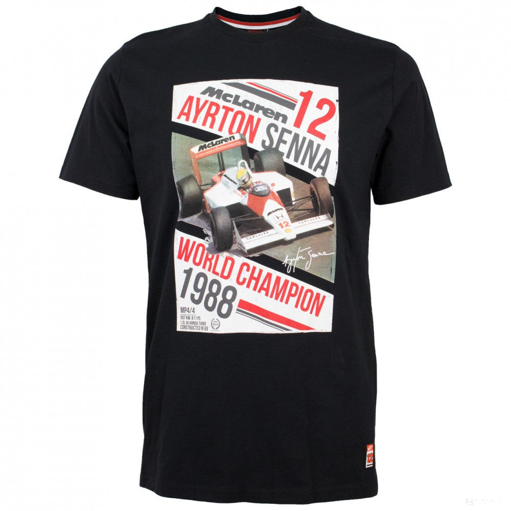 Ayrton Senna T-shirt, Champion 1988, Black, 2018