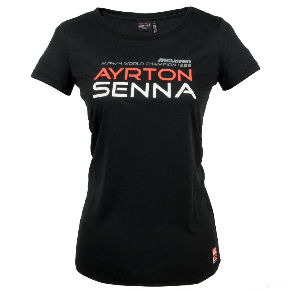 Ayrton Senna Womens T-shirt, World Champion 1988, Black, 2020