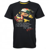 Ayrton Senna T-shirt, Designed to Win, Black, 2018