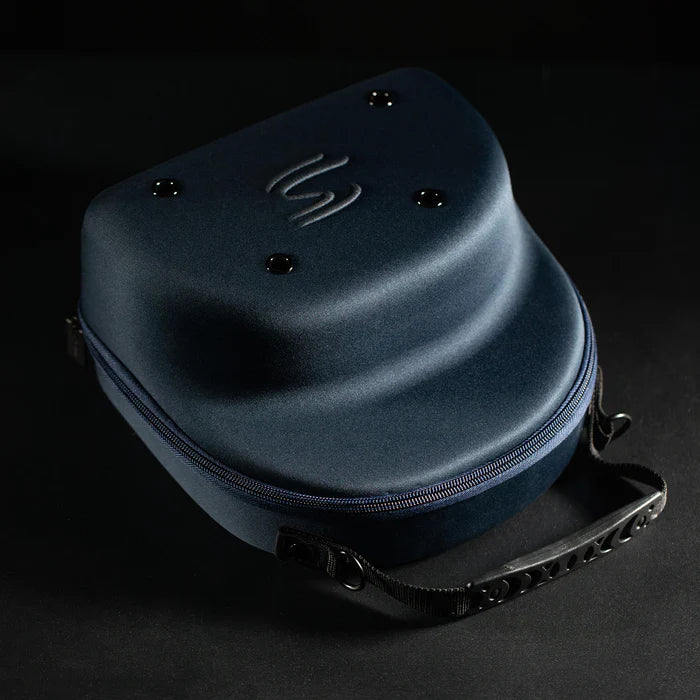 Ayrton Senna cap, Nacional, original 1984, with fabric hard case, blue