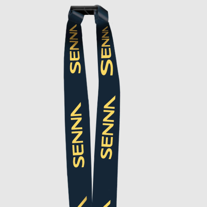 Ayrton Senna lanyard, blue