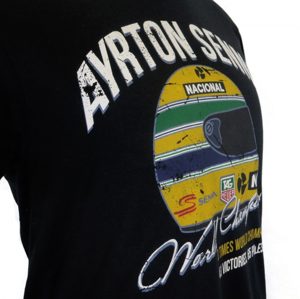 Ayrton Senna T-shirt, Round Neck, Black, 2016