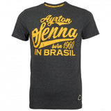 Ayrton Senna T-shirt, Born in Rasil, Grey, 2018