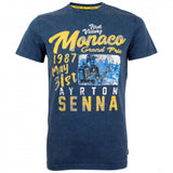 Ayrton Senna T-shirt, Monaco 1987, Blue, 2018