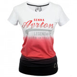 Ayrton Senna Womens T-shirt, Vintage3 Women, White, 2018
