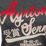 Ayrton Senna Womens T-shirt, Vintage, Grey, 2020