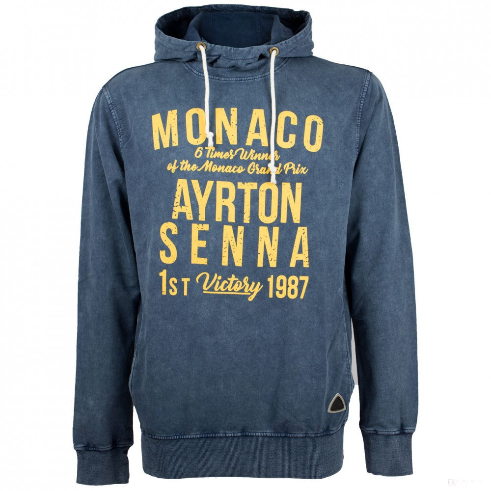 Ayrton Senna Hoodie, Monaco 1987, Blue, 2018