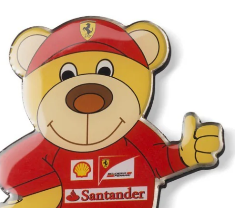 Imán para nevera Ferrari, osito de peluche, rojo, 2016