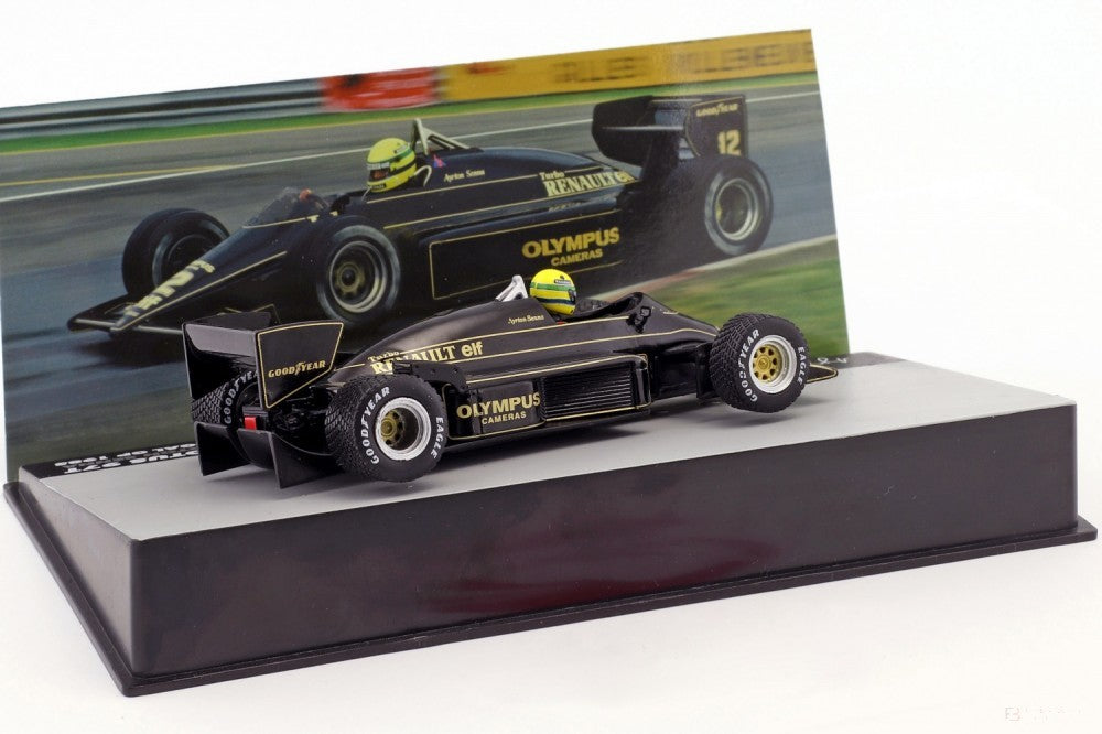 Ayrton Senna Model car, Lotus 97T Portugal GP 1985, 1:43 scale, Black, 2019