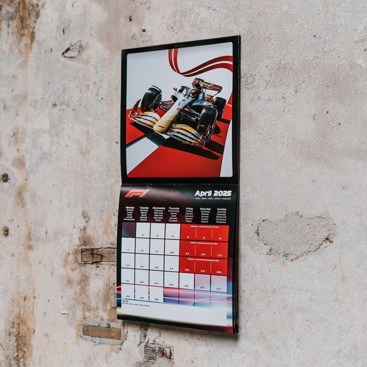 Formula 1® Official F1 calendar, 2025 FansBRANDS® COM F1 Calendar 2025 Shop