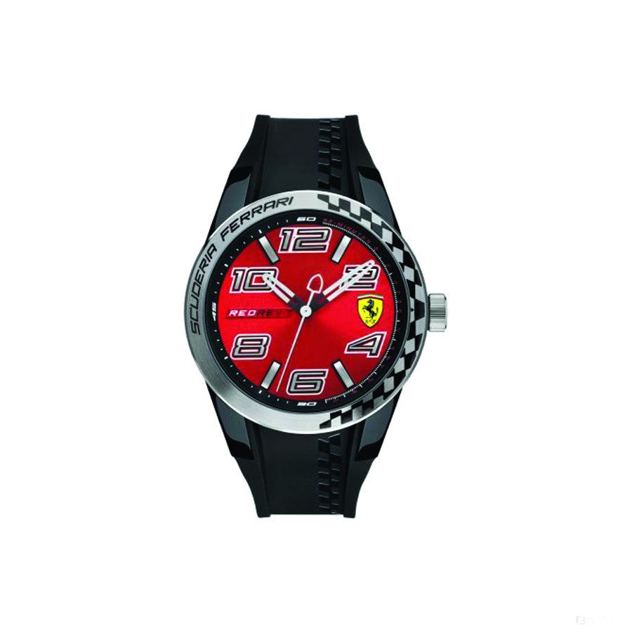 Ferrari Watch, Redrev T Quartz Mens, Black-Red, 2019