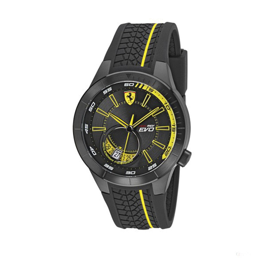 Ferrari Watch Redrev EVO Quartz Mens Black Yellow 2019 FansBRANDS COM