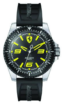 Ferrari Watch, XX KERS Quartz Mens, Black-Yellow, 2019