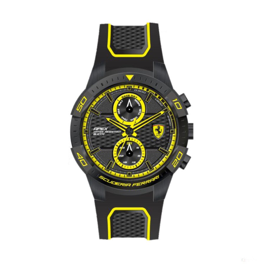 Ferrari Watch, Apex MultiFX Mens, Black-Yellow, 2019