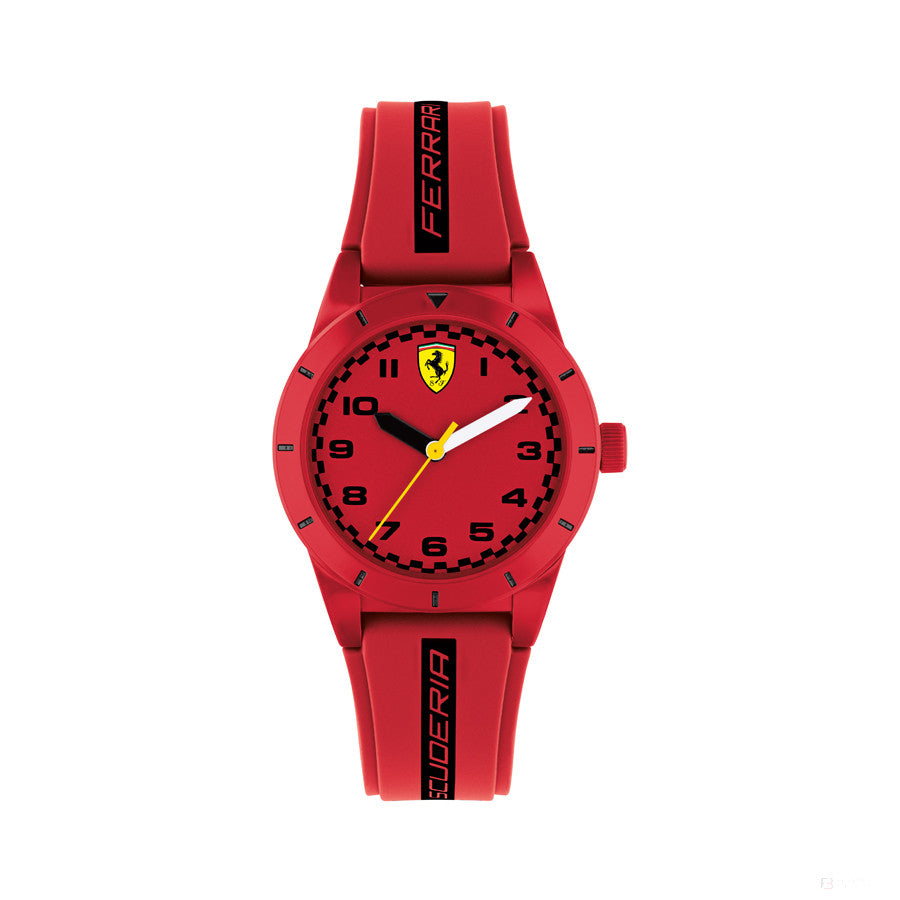 Scuderia Ferrari Watch Redrev Quartz, Red, Silicone Strap, 34Mm - FansBRANDS®