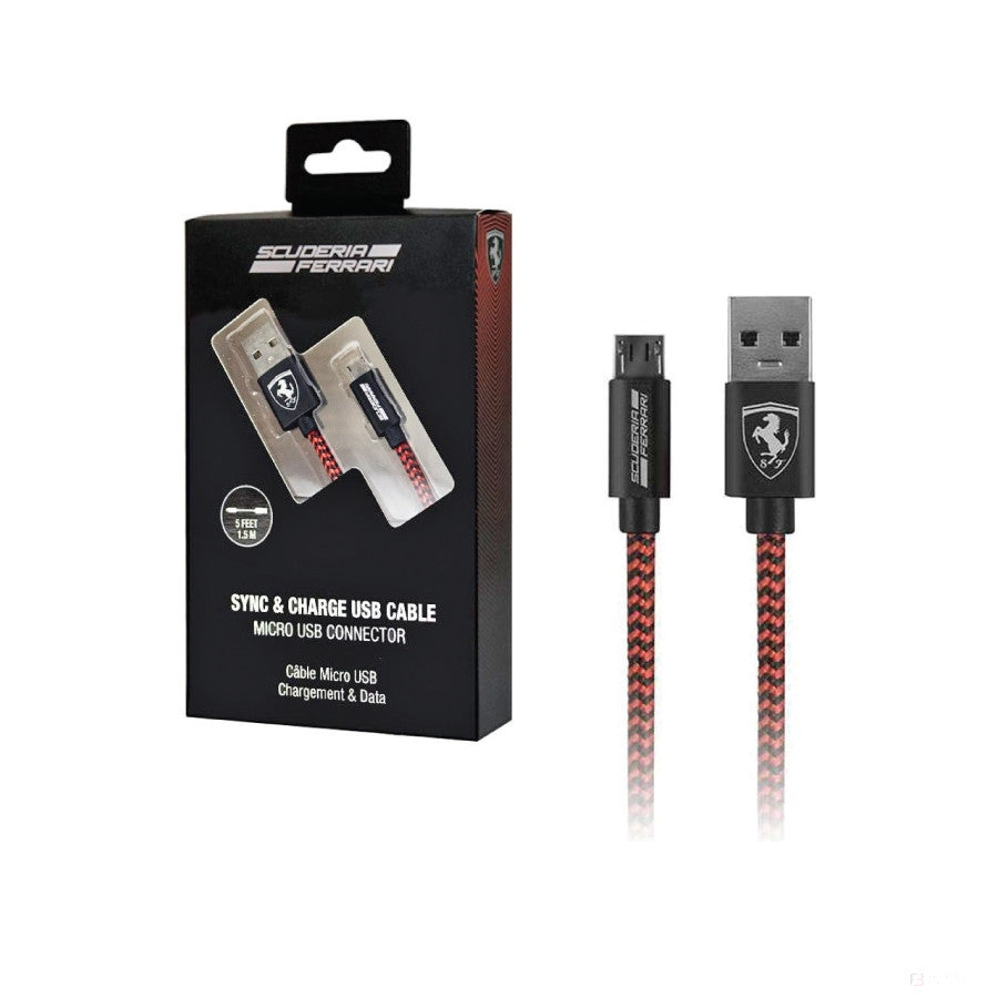 Ferrari Micro USB Cable, 1,5 m, Red, 2020
