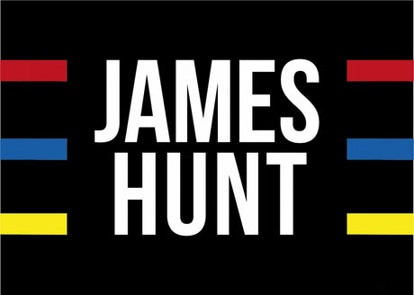 James Hunt Flag, 140x100 cm, Black, 2020 - FansBRANDS®