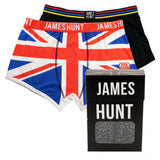 James Hunt Underwear, Helmet + Union Jack Boxer Shorts - Double Pack, Blue, 2021