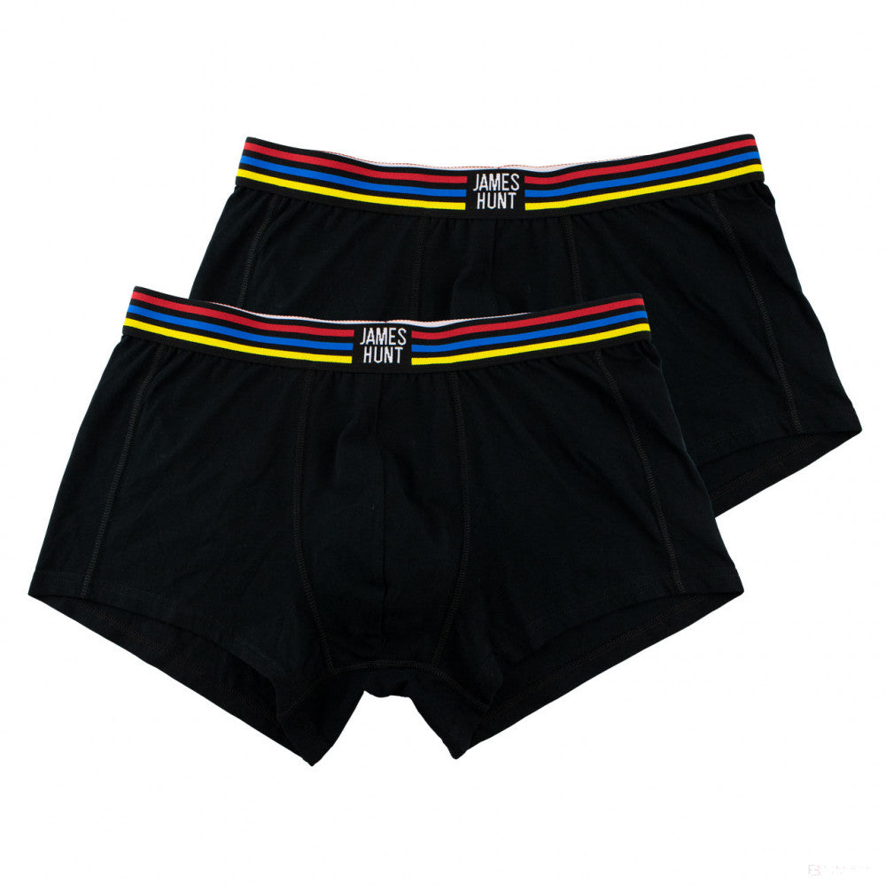 James Hunt Underwear, Helmet Boxer Shorts - Double Pack, Black, 2021