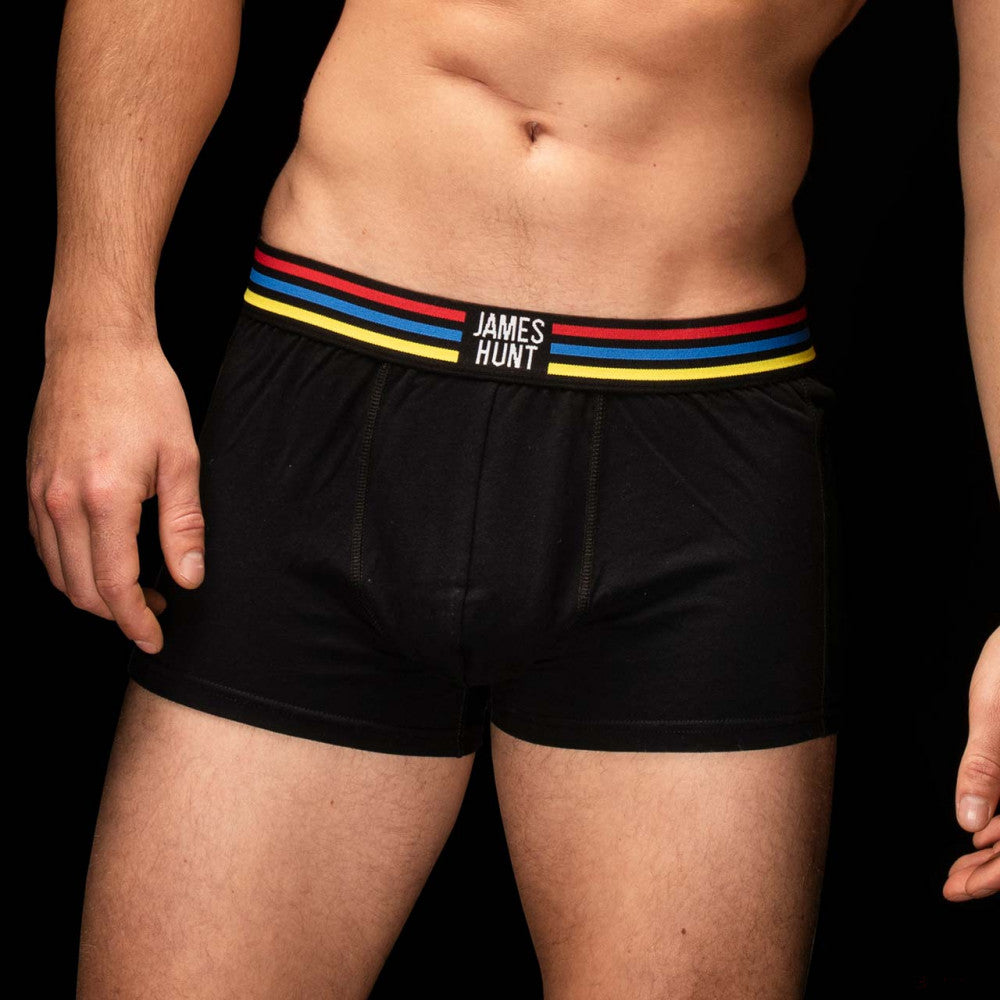 James Hunt Underwear, Helmet Boxer Shorts - Double Pack, Black, 2021